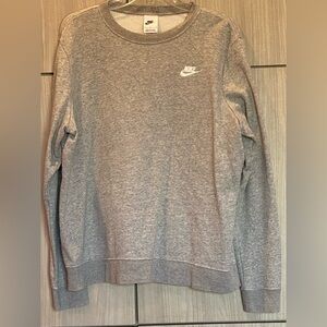 Nike Sportswear Club Fleece Pullover Sweatshirt Dk Gray Heather Large